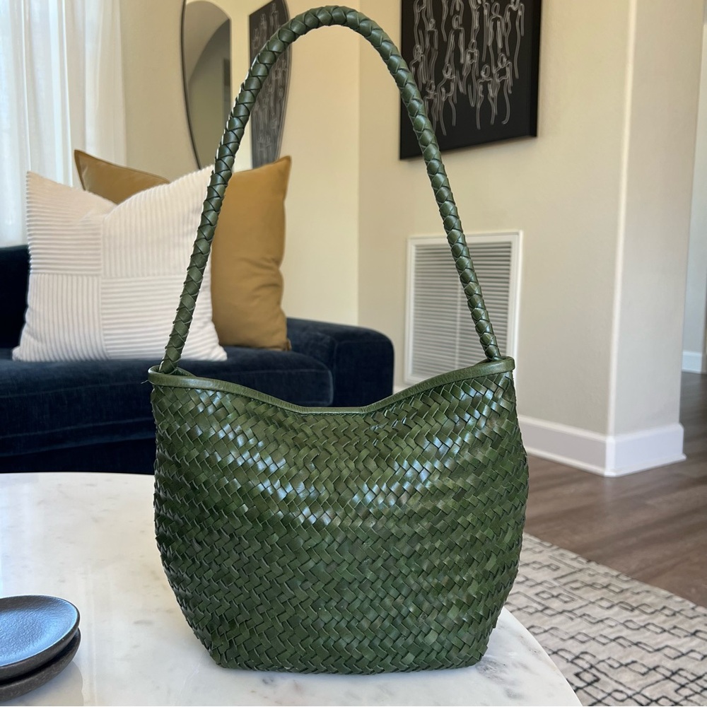 Madewell Handwoven Green Shoulder Bag